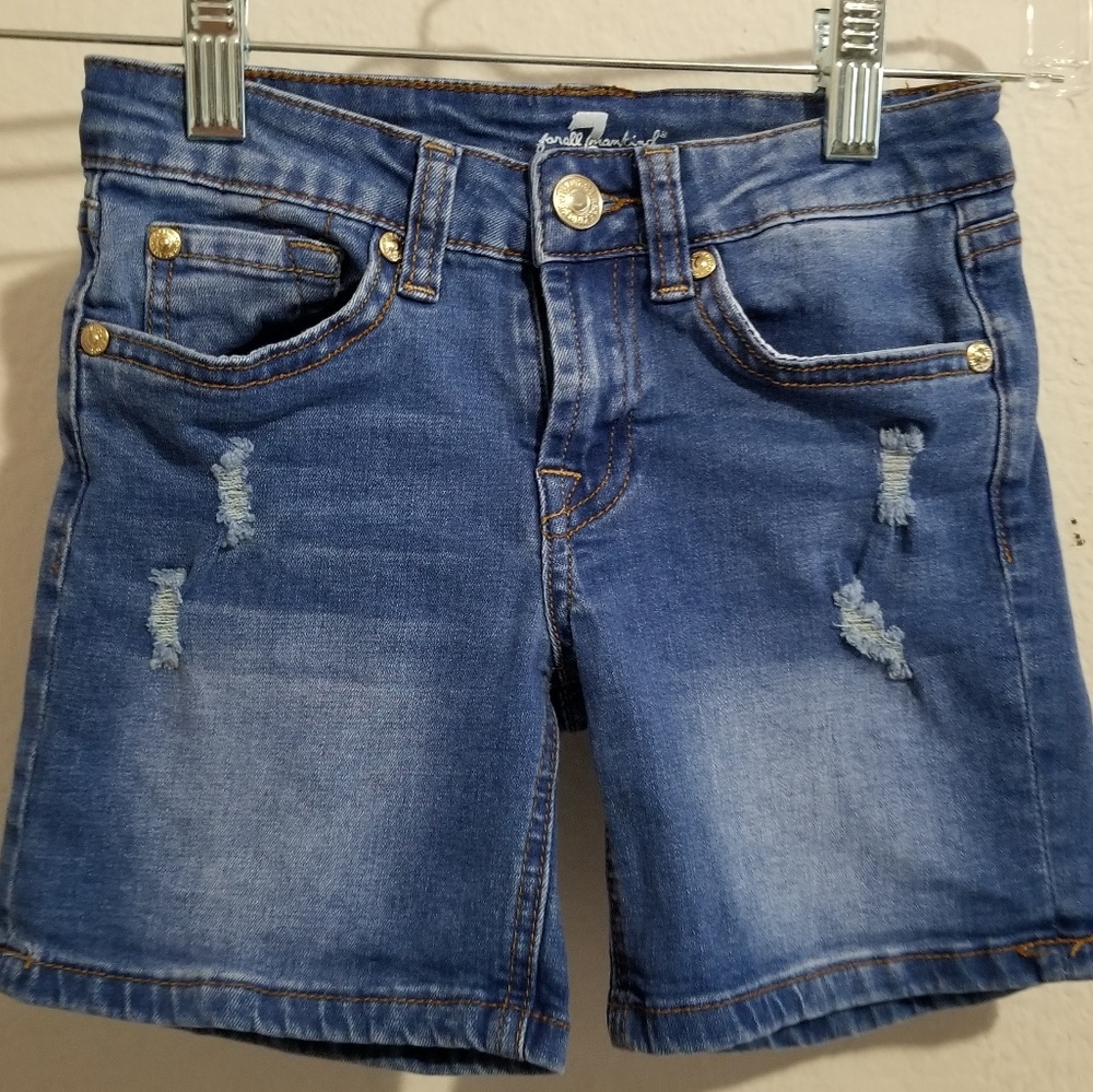 7 for all mankind distress toddler Jean shorts sz8